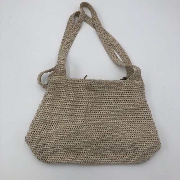 THE SAK Bamboo Crochet Bucket Shoulder Bag VLS01 with Concho Bead Zipper Pull - Picture 5 of 7